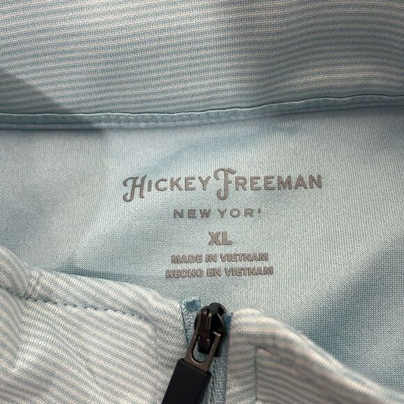 Hickey Freeman‎ Golf Light Blue Quarter Zip Long Sleeve Shirt Size XL Light Blue - Picture 3 of 10